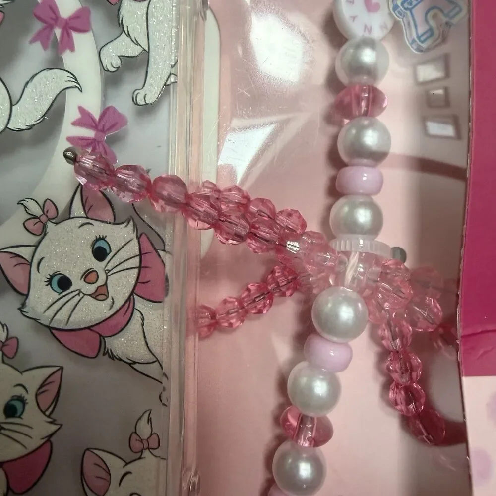 Disney Aristocats Glitter Marie MagSafe Case And Charm iPhone 15 Pro Max New
